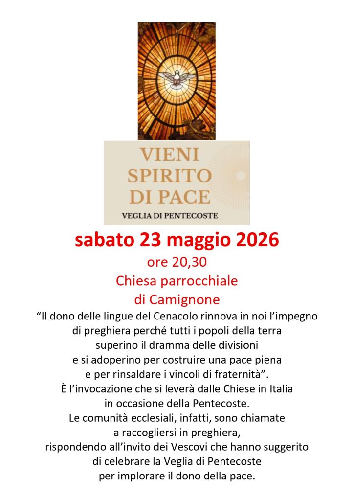 2026 CAMIGNONE VEGLIA DI PENTECOSTE