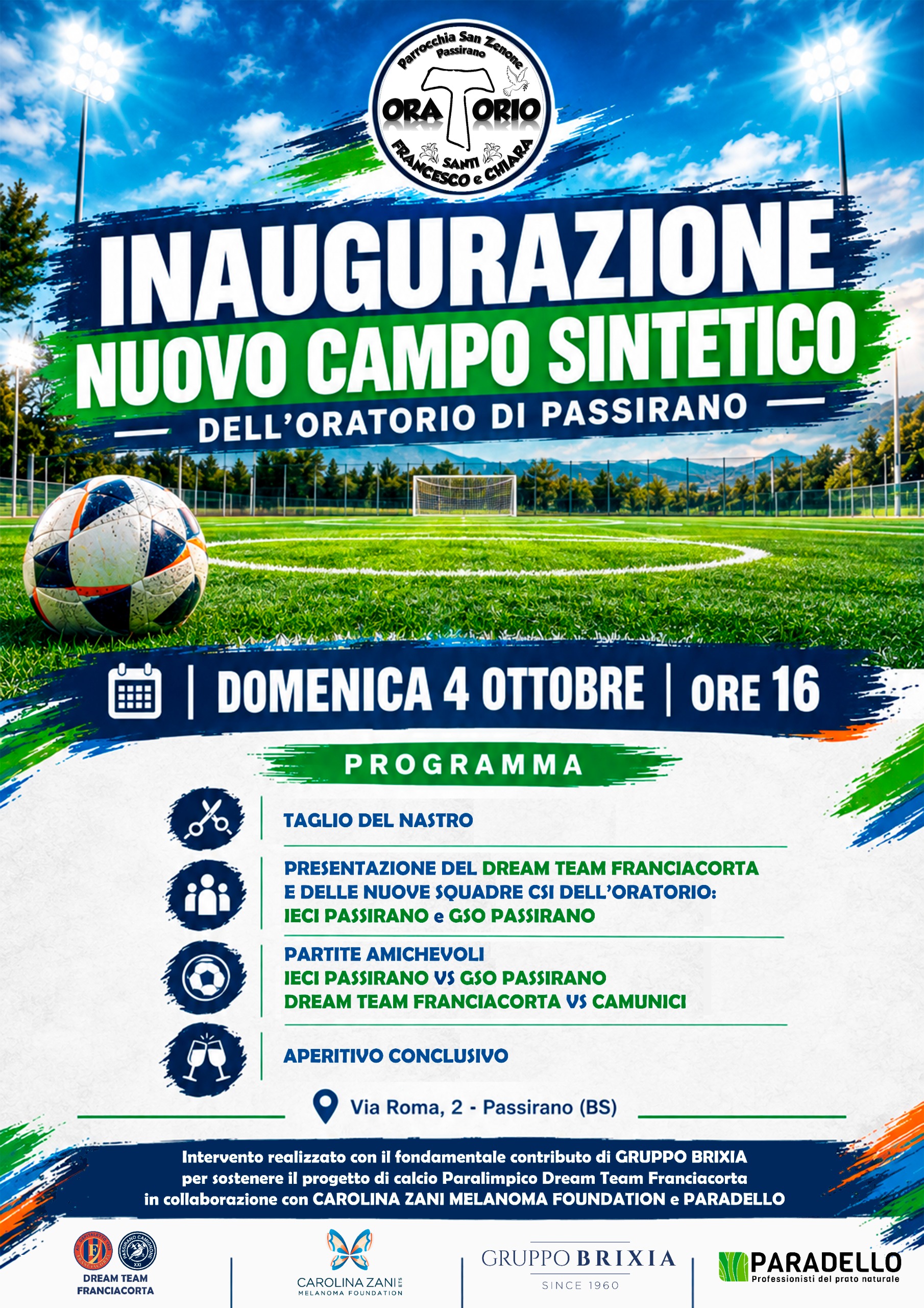 2026 Passirano Inaugurazione Campo sintetico oratorio