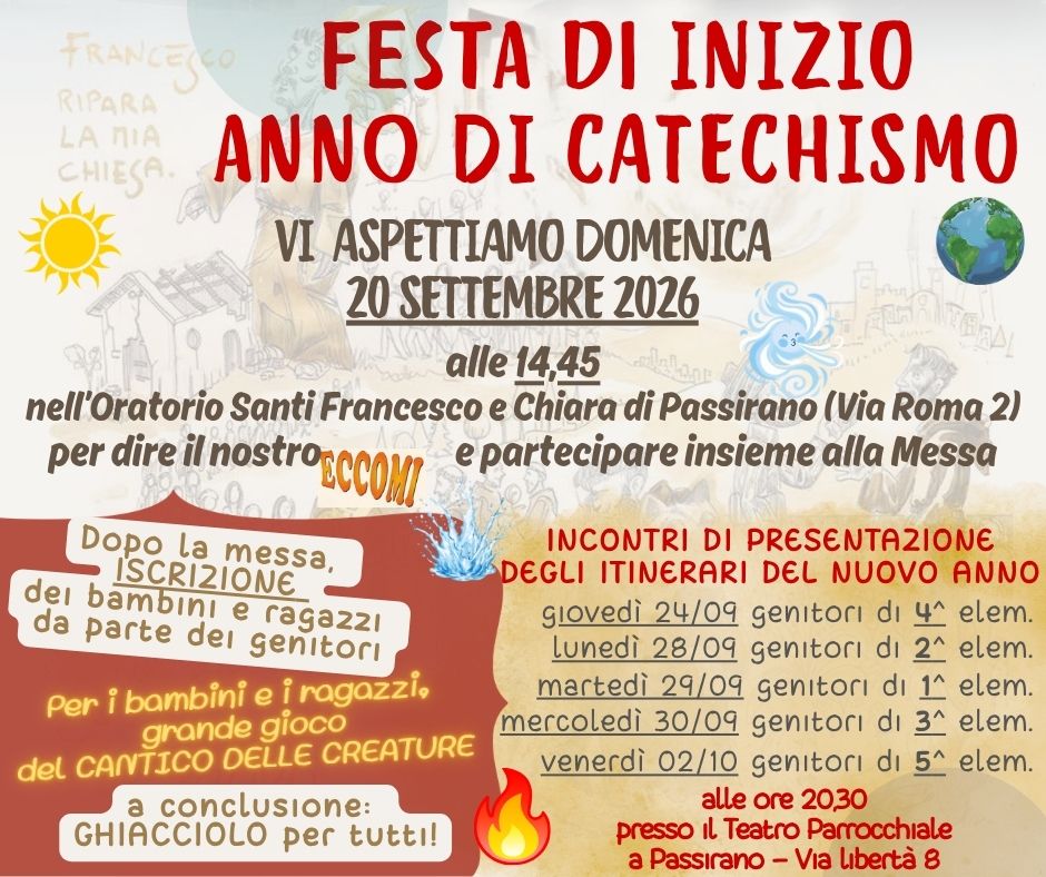 Apertura anno catechistico 2026-2027